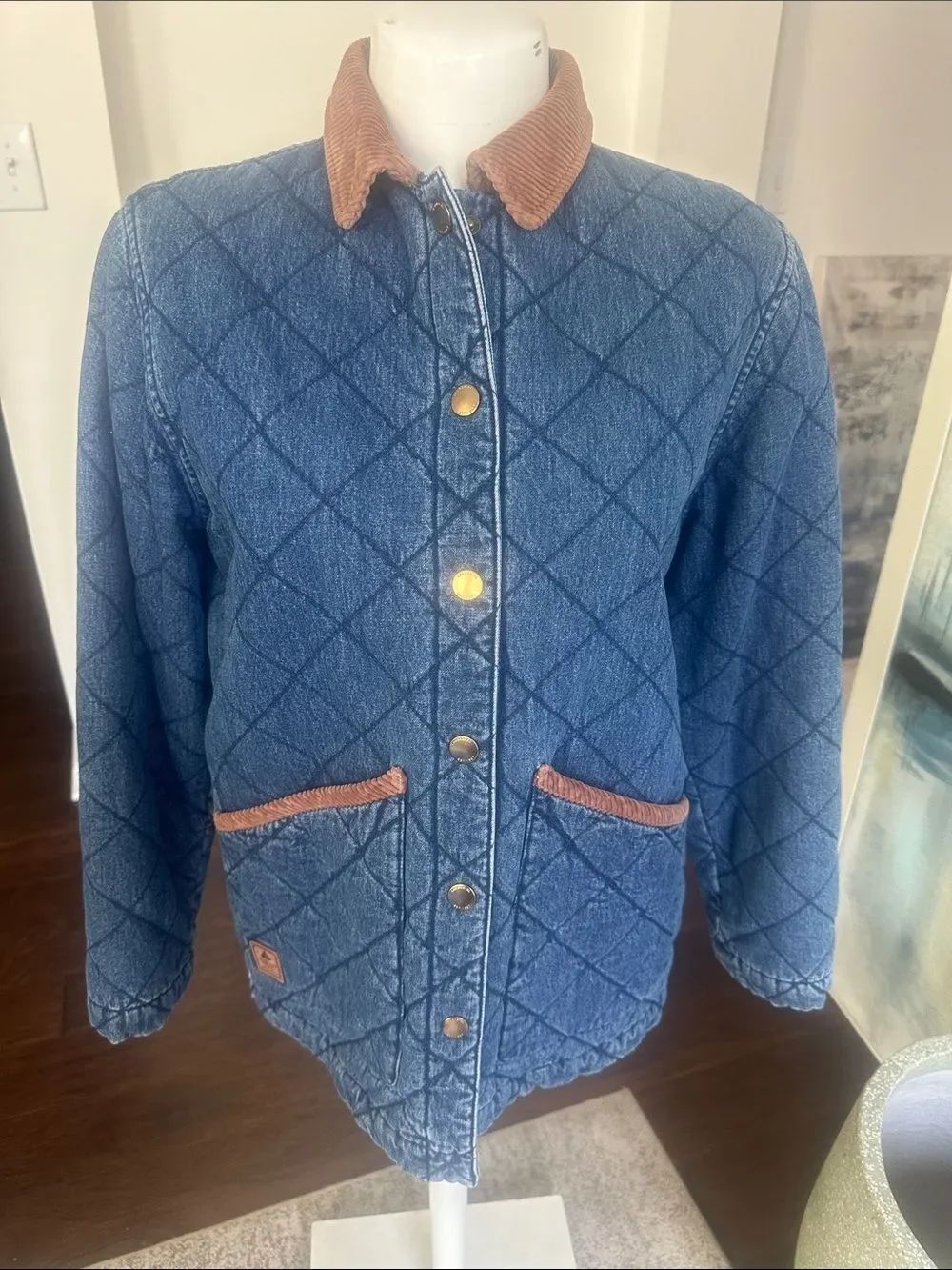 Ralph Lauren Vintage 1990’s Quilted Denim Barn Jacket S (petite)